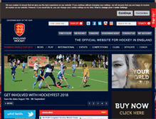 Tablet Screenshot of englandhockey.co.uk
